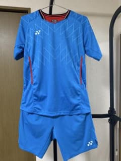 YONEX バドミントンウェア　セルリアンブルー　上下セット 上がO 下がL YONEX バドミントンウェア セルリアンブルー 上下セット 上がO 下がL