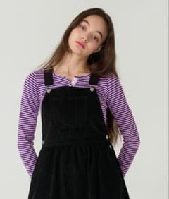 TINAJOJUN ボーダー ヘンリーネック カットソーのサムネイル