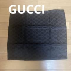 GUCCI 巾着袋　ダークブラウン　サテン生地　H-5のサムネイル