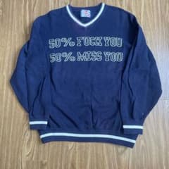 SON OF THE CHEESE ネイビー Vネックセーター Mのサムネイル