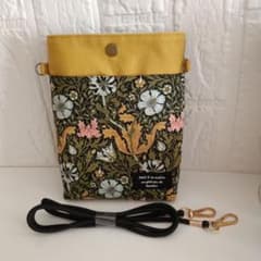 ハンドメイド　スマホショルダー　サコッシュ　ウィリアムモリス　花柄のサムネイル