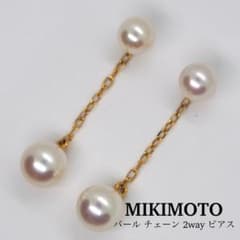 MIKIMOTO】K18YG パール 2way ピアス - メルカリ