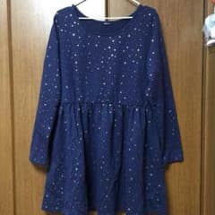 【大きいサイズ(4L)】星空柄ワンピースのサムネイル