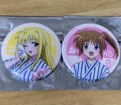 魔法少女リリカルなのは 缶バッジ 高町なのは&フェイトセット 銭湯コラボのサムネイル