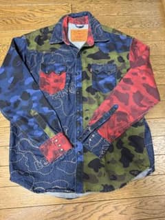 Levi's x A BATHING APE デニムシャツ 希少 値下げ交渉可のサムネイル