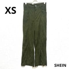SHEIN オリーブグリーン コーデュロイパンツ 『XS』 丈長め オシャレのサムネイル