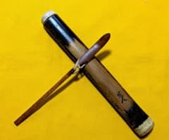 閉店売り尽し】本煤竹手彫茶杓 定寸笹之葉型 - メルカリ