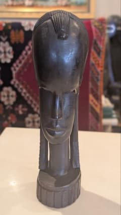 アフリカ ケニア 黒壇木彫り 人物女性像 彫刻 オブジェ アート - メルカリ