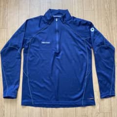 Marmot ネイビー ハーフジップ 長袖シャツのサムネイル