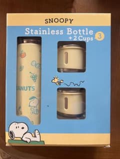 スヌーピーステンレスボトル コップ2つ付きのサムネイル