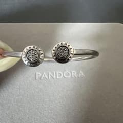 PANDORA シルバーバングル 両端装飾のサムネイル