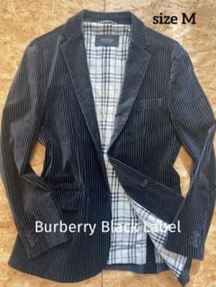 BURBERRY BLACK LABEL ベロアジャケット ブラックストライプのサムネイル