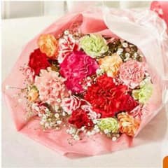 18#幸せの虹色カーネーション花束母の日大人気のサムネイル