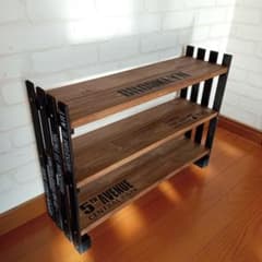 ハンドメイド】男前ディスプレイ3段ラック ブルックリン（横幅60cm