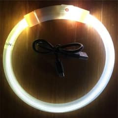 LED ライト 犬の光首輪(ホワイト)のサムネイル