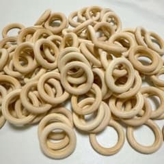 未使用・ウッドリング33mm程度　100個のサムネイル
