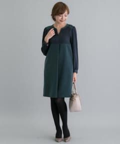 【たちやん様専用】ROSSO ロッソ スエード異素材ワンピースのサムネイル