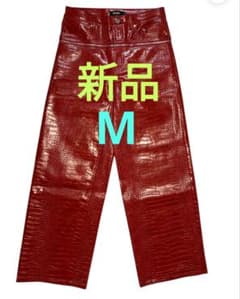 新品GOAR.ARCHIVE RED Croco Zipper Pants【M】 - メルカリ