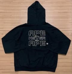 初期 APE ASNKA ロゴ ラインストーン パーカー XL スワロフスキー 