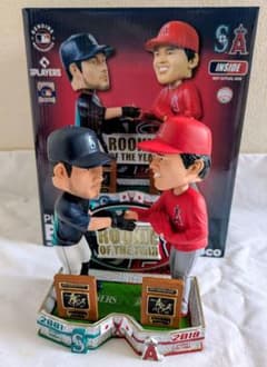 【世界223個限定】大谷翔平 イチロー ダブルボブルヘッド 箱あり　シリアル入り 世界223個限定】大谷翔平 イチロー ダブルボブルヘッド 箱あり