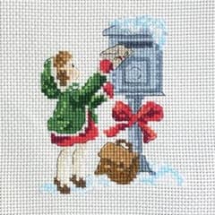 クロスステッチ ハンドメイド 完成品 刺繍 ヴェロニク クリスマス