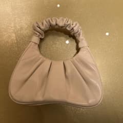 ギャザーハンドル ミニハンドバッグ ベージュのサムネイル