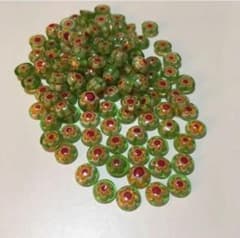 ミルフィオリ カボション 緑(オレンジ)のサムネイル
