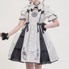 axes femme kawaii 牡丹刺繍チャイナワンピース 限定色 白 - メルカリ