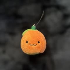 平成レトロ みかんちゃん 携帯クリーナー付き マスコット ぬいぐるみ