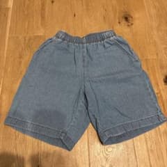 GU キッズ デニムハーフパンツ 150cmのサムネイル