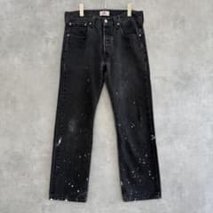 00s Levi’s リーバイス 505 ペンキブラックデニムパンツ 32×30