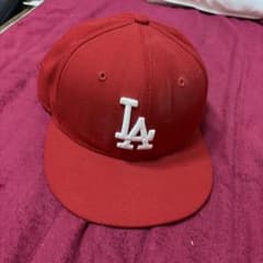 New Era LAロゴ ベースボールキャップ 赤 ドジャースのサムネイル