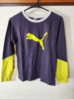 PUMA 長袖カットソー 150サイズ ネイビー×イエローのサムネイル