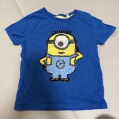 ミニオン スパンコール 半袖Tシャツ ブルーのサムネイル