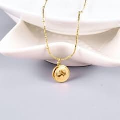 希少品】片面小象のネックレス18 Kゴールドファッション鎖骨チェーンxw 