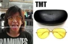 キムタク TMT ティアドロップサングラス イエロー 廃盤品 - メルカリ