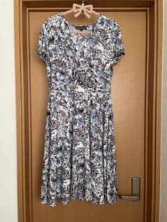 mimigrant 花柄 半袖 ひざ丈ワンピース XL mimigrant XL 花柄 ひざ丈ワンピース 半袖 - メルカリ