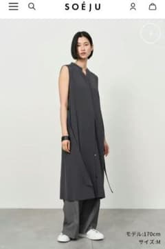 ソージュ　ヴィンテージサテンワンピース　共布ベルトありのサムネイル