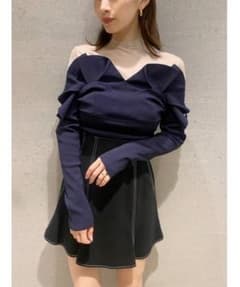snidel   デコルテシースルードッキングニットプルオーバーのサムネイル