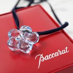 箱付き✨Baccarat バカラ ネックレス フラワーモチーフ ブルー 
