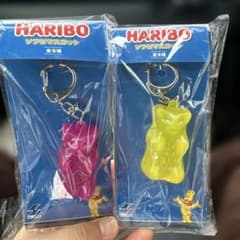 新品未開封⭐︎HARIBO クマ型ソフビマスコットキーホルダー ピンク イエロー