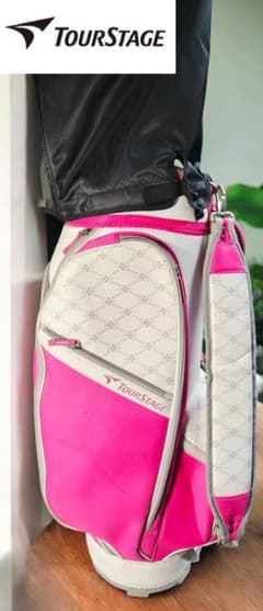 送料無料/美品 TourStage キャディバッグ ピンク/ホワイト - メルカリ