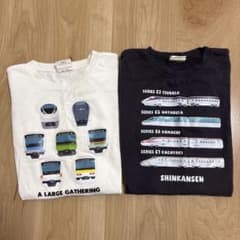 新幹線 半袖Tシャツ 2枚セット 120cm 男の子　キッズのサムネイル