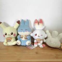 ポケピース ぬいぐるみ おいしいじかん～ピカチュウ・ゴンベ・ヒバニー