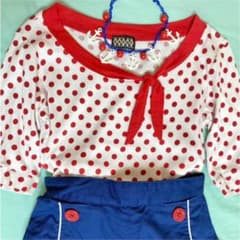 savoyclothing Tシャツ トップス マリン ポルカドット ロカビリーのサムネイル