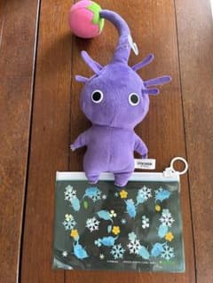 PIKMIN 보라색 피크민 봉제 인형 얼음 피크민 이치 반 쿠지 파우치 2 점 정리