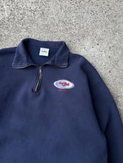 90s~ Hard Rock Cafe ハーフジップスウェット 刺繍 古着