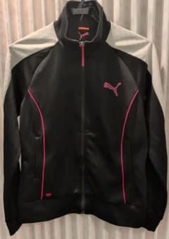 PUMA プーマ ジャージ 上下セット レディース L 黒 ピンク 内ポケット付のサムネイル