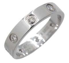 N2532 カルティエ #53 K18WG フルダイヤ ミニラブリング　指輪 N2532 カルティエ #53 K18WG フルダイヤ ミニラブリング 指輪 - メルカリ