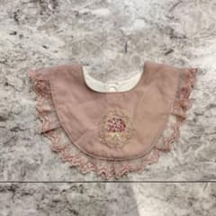 【バースデイ】花束刺繍 レーススタイ ピンク　フリル　ベビーのサムネイル